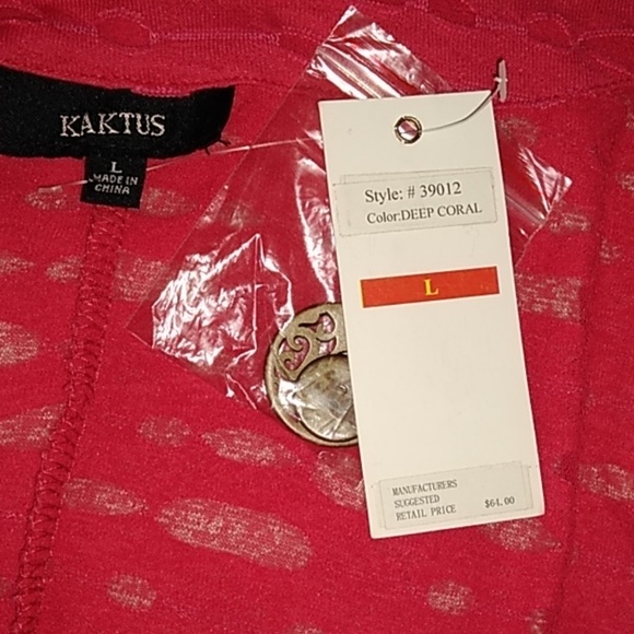 NWT, Deep Coral Top - Picture 8 of 8